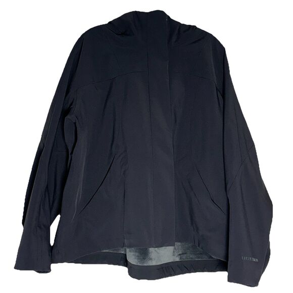 Lululemon Repelshell Cinch-back Rain Jacket-Color Black-Size 10 - Picture 1 of 8